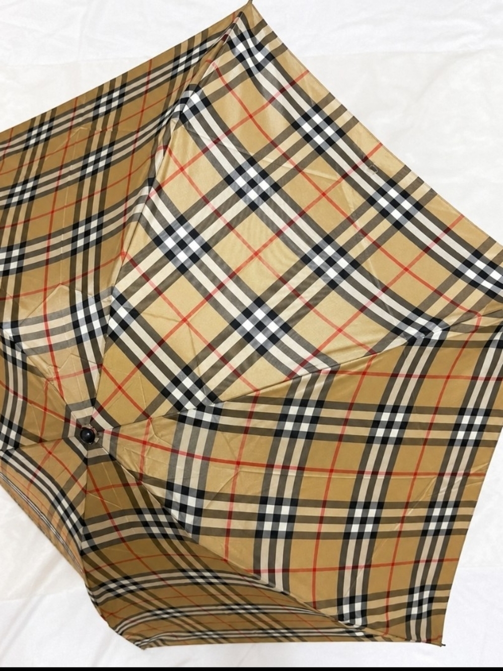 Burberry Beige Plaid Classic Nova Check Umbrella